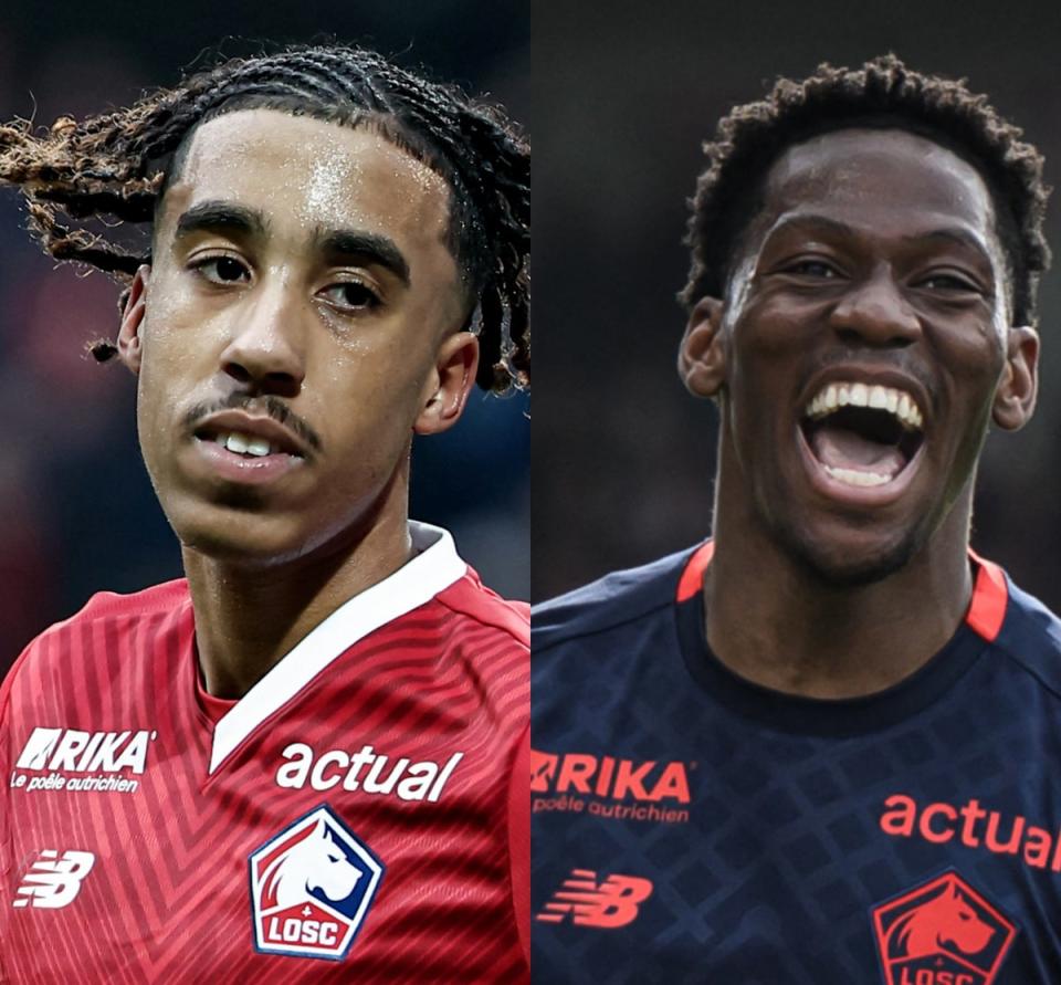 Exits looming: Manchester United have been linked with Lille duo Leny Yoro and Jonathan David (Getty Images)