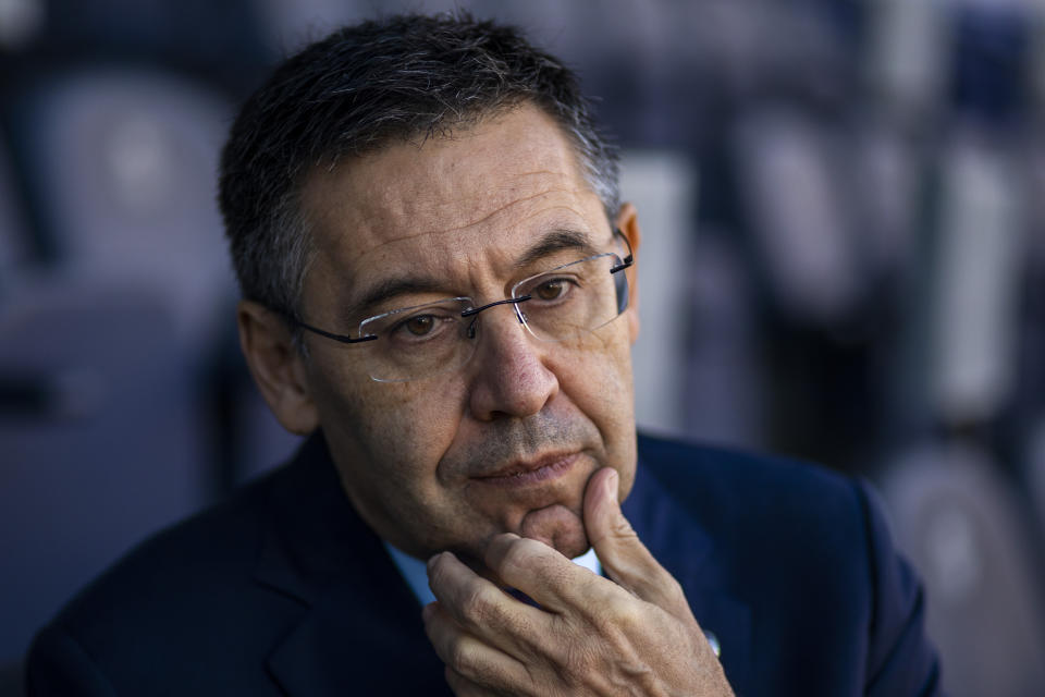 El ya ex presidente del Barcelona Josep María Bartomeu. (Foto: Emilio Morenatti / AP).