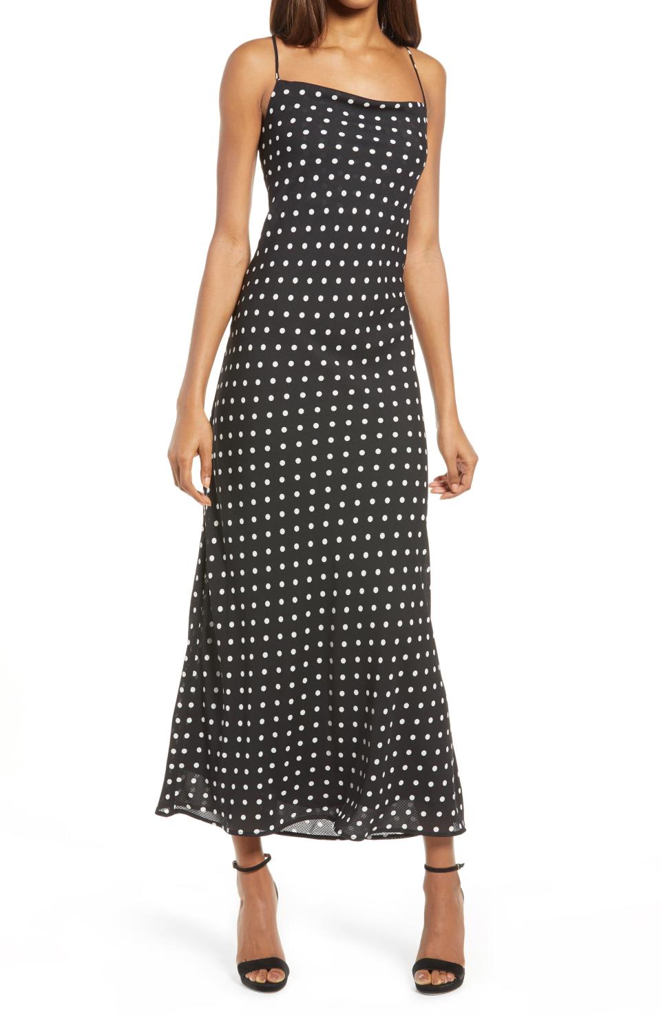 Bardot Dot Midi Dress