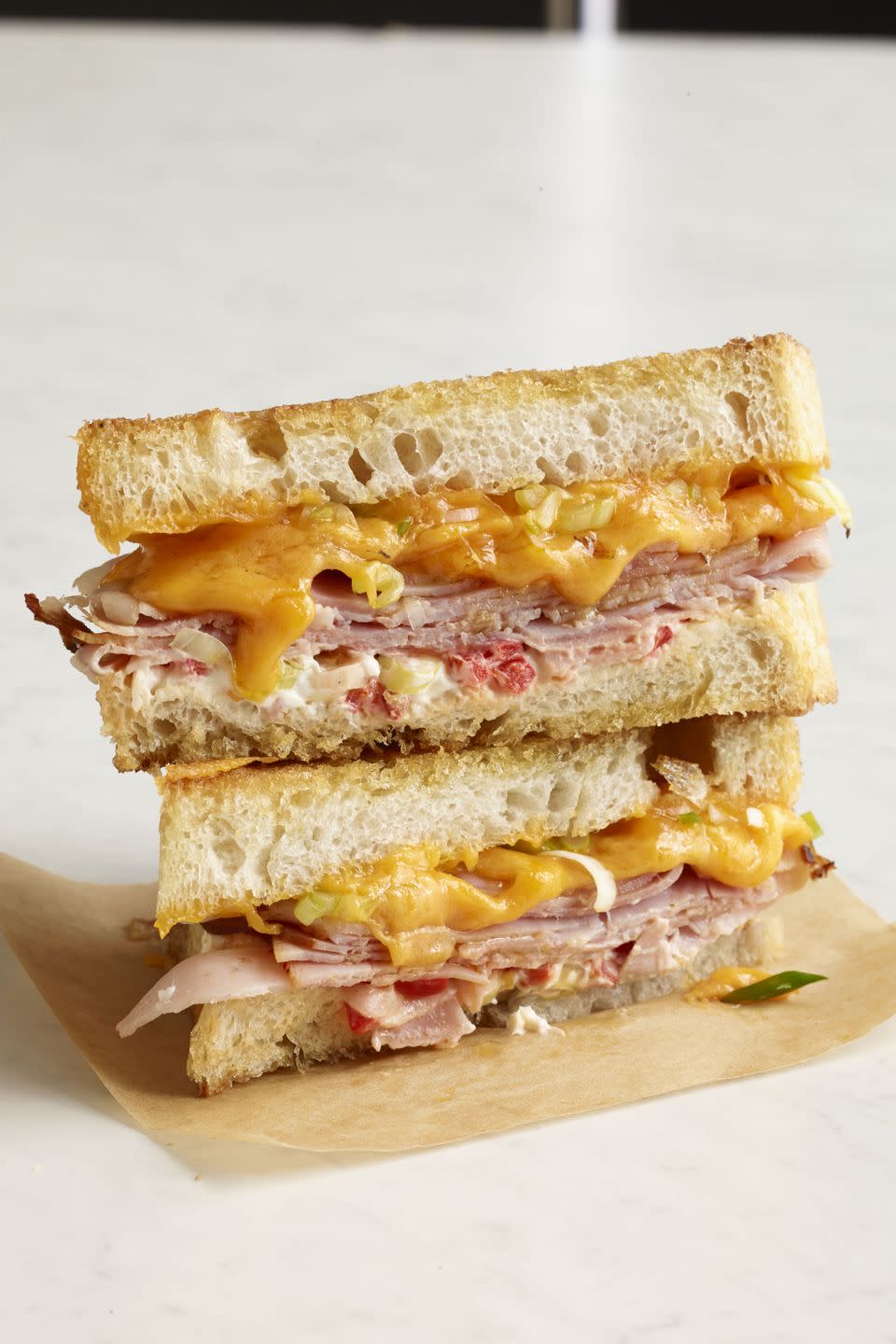 Ham and Pimiento Grilled Cheese Sandwich