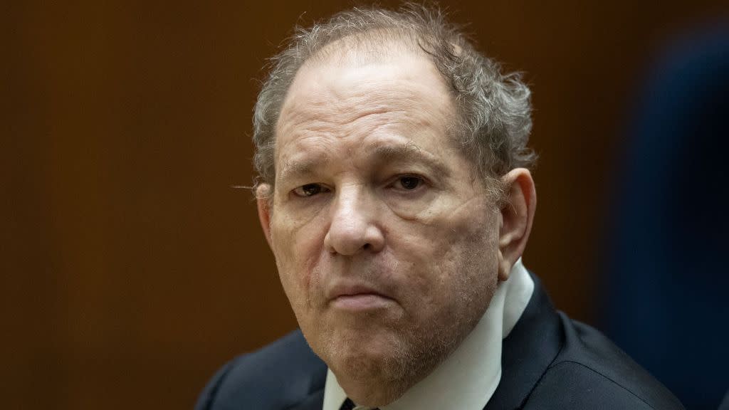 los angeles, ca october 04 former film producer harvey weinstein appears in court at the clara shortridge foltz criminal justice center on october 4, 2022 in los angeles, california harvey weinstein was extradited from new york to los angeles to face sex related charges photo by etienne laurent poolgetty images