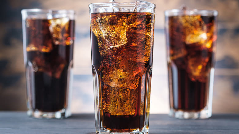 glasses of cola