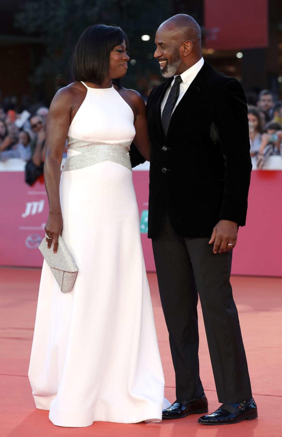 Viola Davis and her husband Julius Tennon attend the red carpet during the 14th Rome Film Festival on October 26, 2019 in Rome, Italy