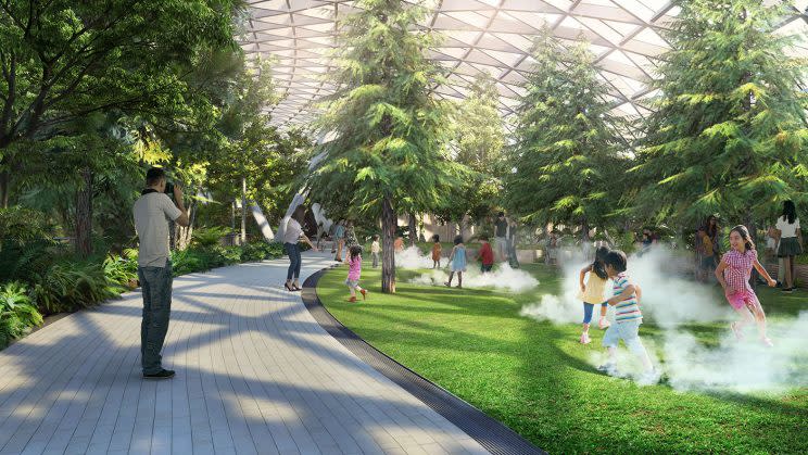 Foggy Bowls play attraction. (Photo: Jewel Changi Airport Devt.)