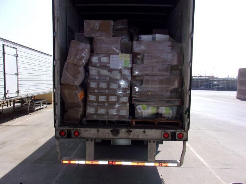 CBP officials thought the truck contained suspicious packages — and found $7.2 million worth of methamphetamine.  / Credit: U.S. Customs and Border Protection