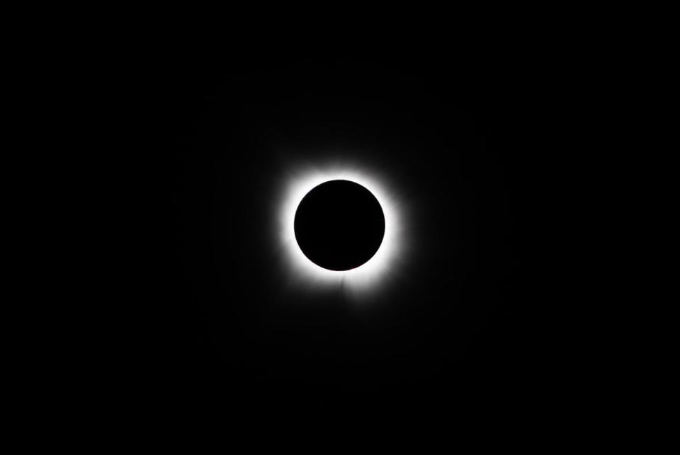 The total solar eclipse on Monday, April 8, 2024 in Sulphur Springs. Cooper Lake State Park expected over 3000 attendees for this opportunity as a prime location in the path of totality.