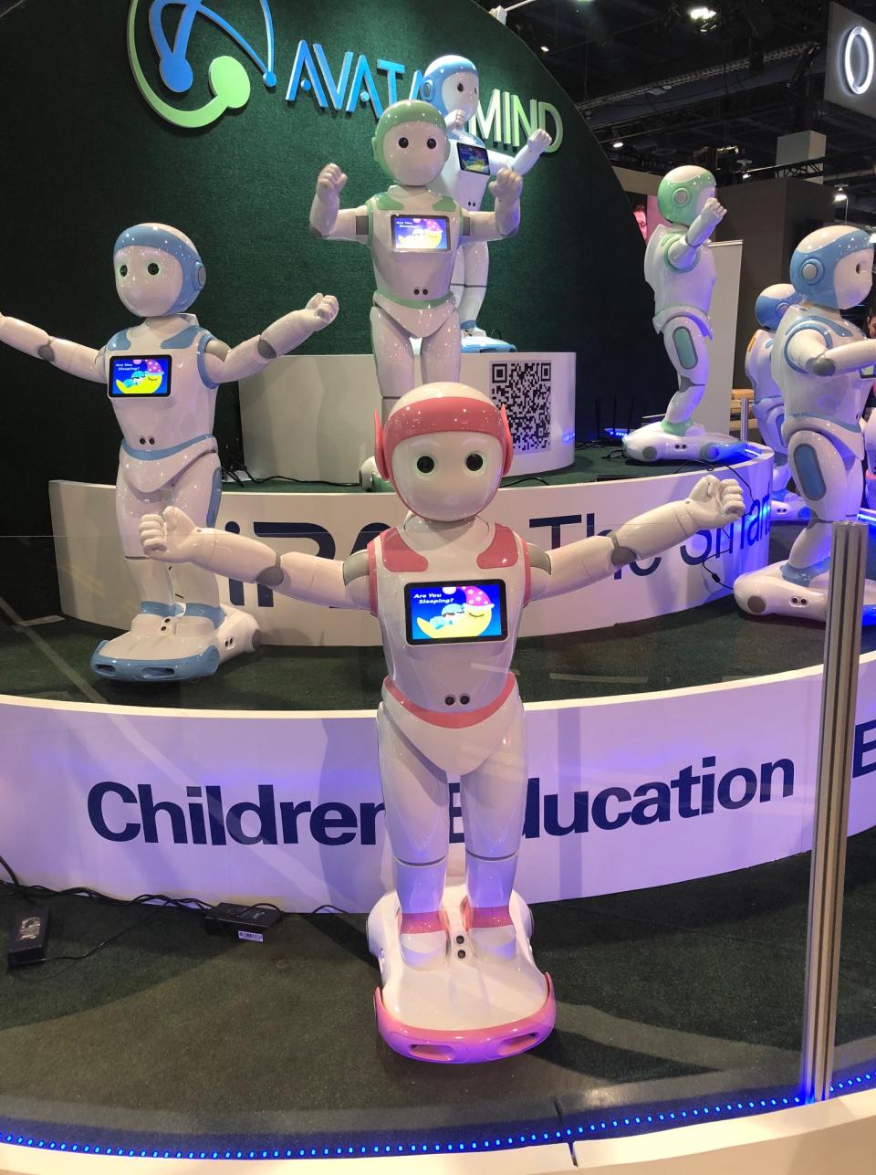 The iPal robot, shown at CES 2018, can be used as a companion for children and the elderly.