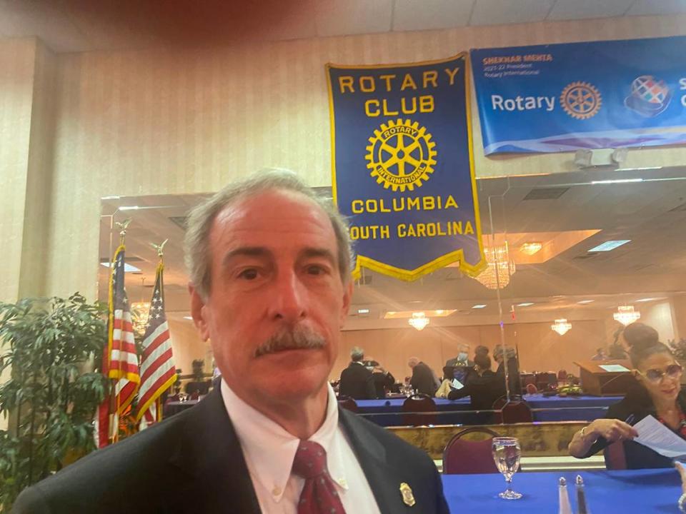 S.C. Law Enforcement Division chief Mark Keel spoke Oct. 25, 2021, at the Columbia Rotary Club meeting in Columbia, S.C.