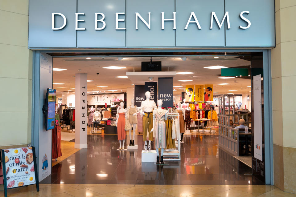 CARDIFF, UNITED KINGDOM - MAY 01: A general view of a Debenhams store in Cardiff on May 1, 2019 in Cardiff, United Kingdom. (Photo by Matthew Horwood/Getty Images)