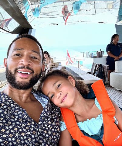 <p>Chrissy Teigen/Instagram</p> John Legend and daughter Luna Simone