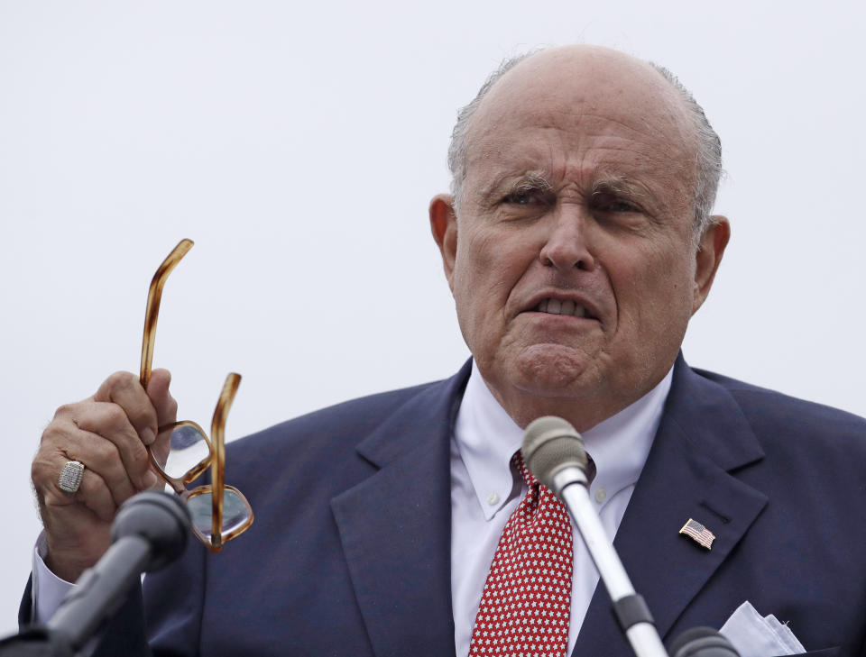 Rudy Giuliani at an event in Portsmouth, N.H. (Photo: Charles Krupa/AP)