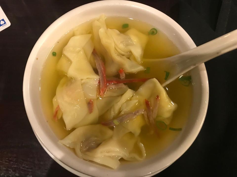 Wonton soup from Pan Asia, which has restaurants in Barnegat and Lacey.