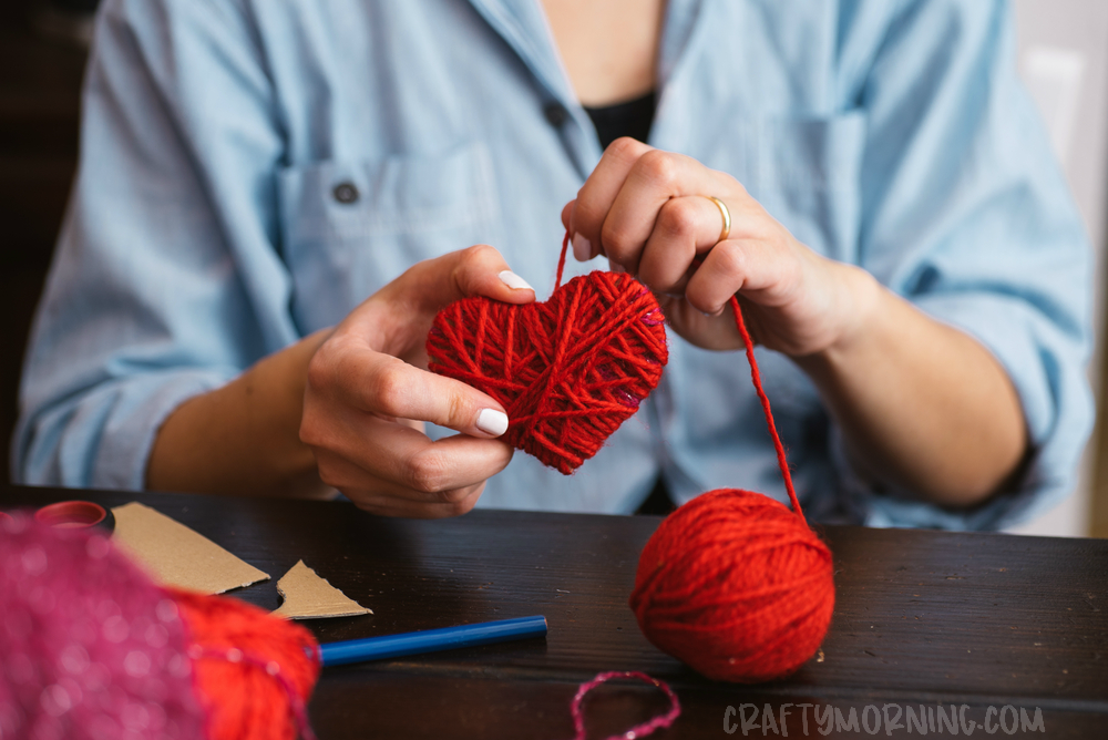 yarn hearts