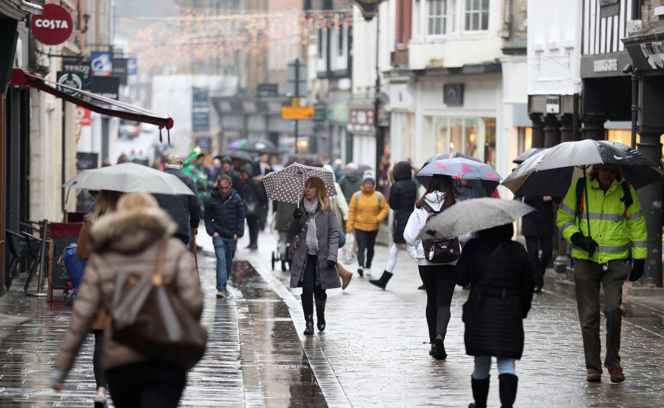 EMBARGOED TO 0001 MONDAY MAY 20 File photo dated 27/11/2018 of shoppers on a High Street. The number of takeovers in the UK's retail sector tumbled over the past year, as Brexit uncertainty clouds the future of the high street.