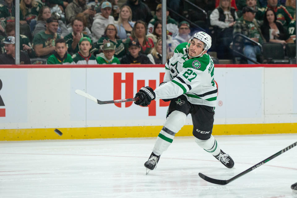 Dallas Stars Forward Mason Marchment (27) has fantasy value