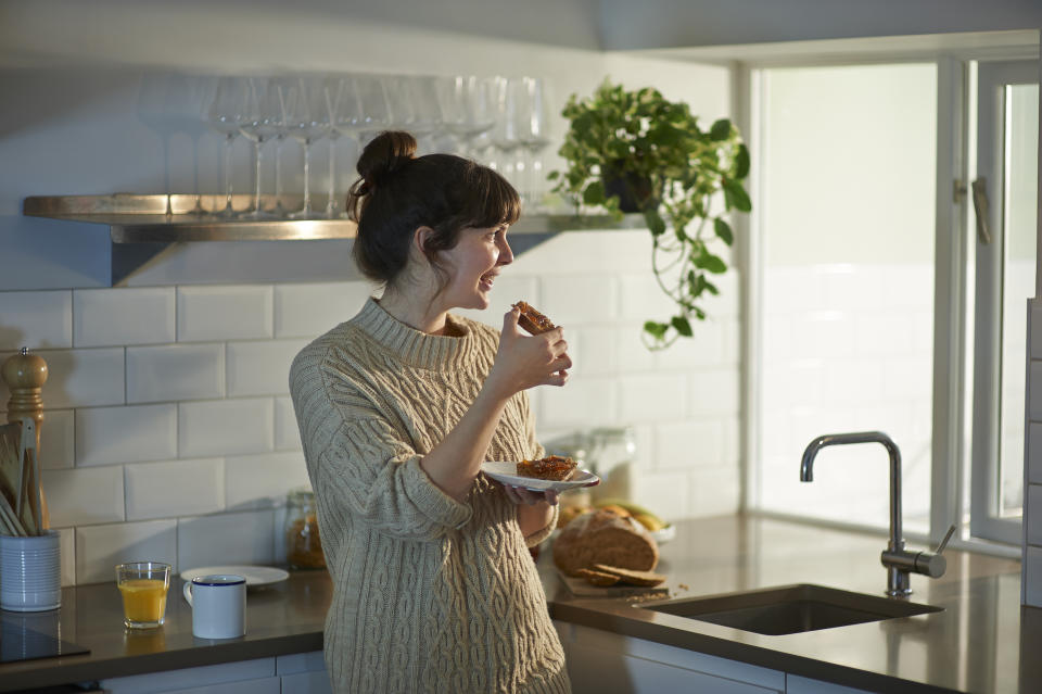 woman snacking