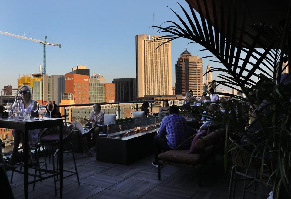 You can soak up some rays and enjoy the view at Lumin Sky Bar and Kitchen.