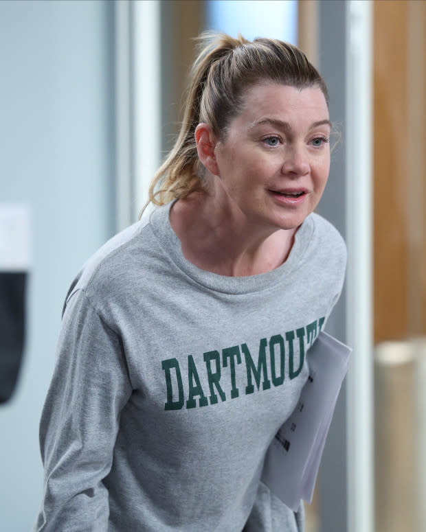 Meredith gets stress-y in the Season 19 finale of Grey's Anatomy. <p>ABC/Raymond Liu</p>