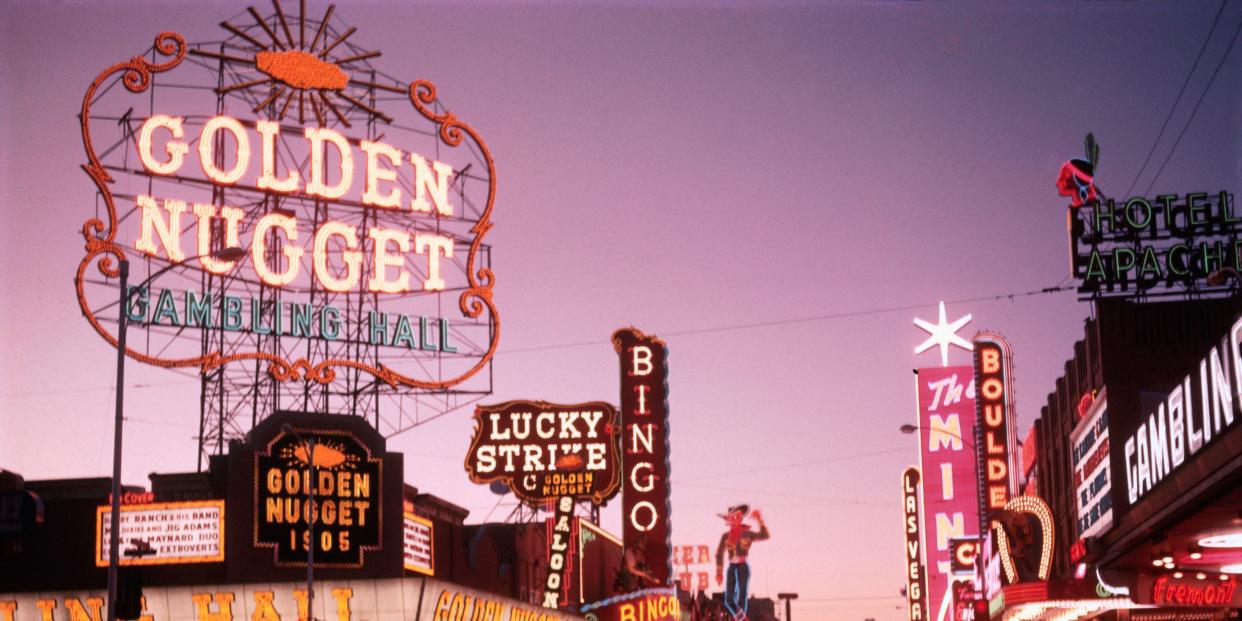 Fremont Street in Las Vegas.