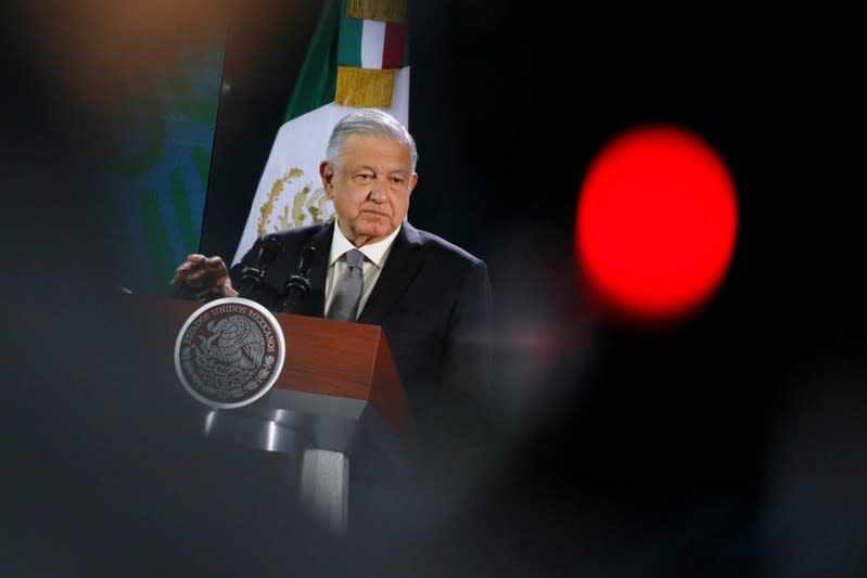 Mexico's President Lopez holds his daily news conference in Oaxaca