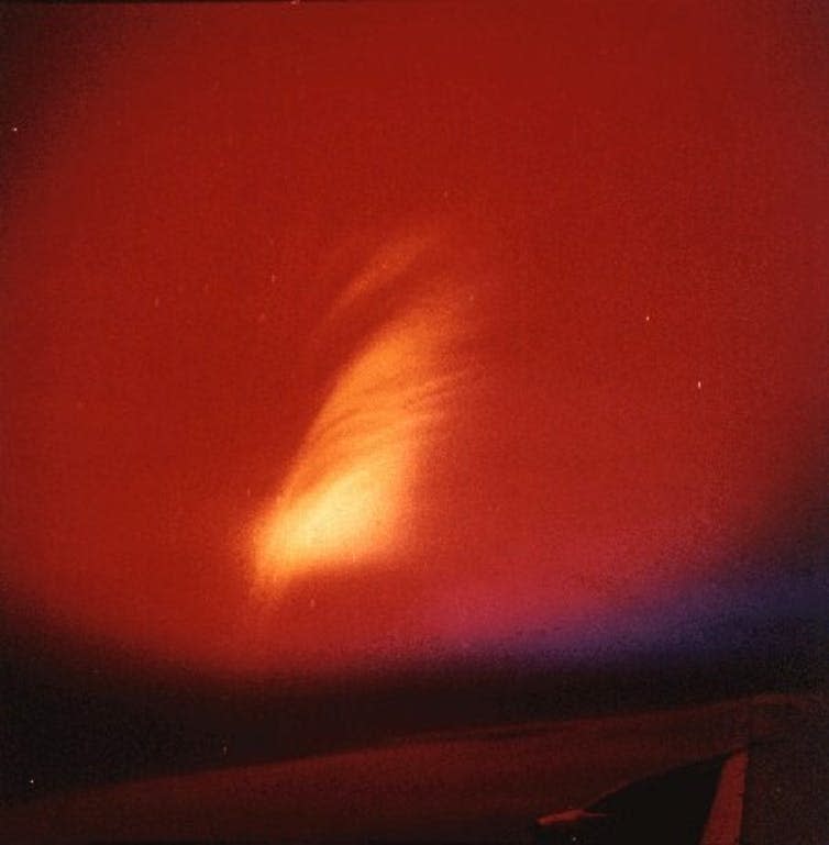 <span class="caption">Operation Dominic Starfish Prime nuclear test from plane.</span>