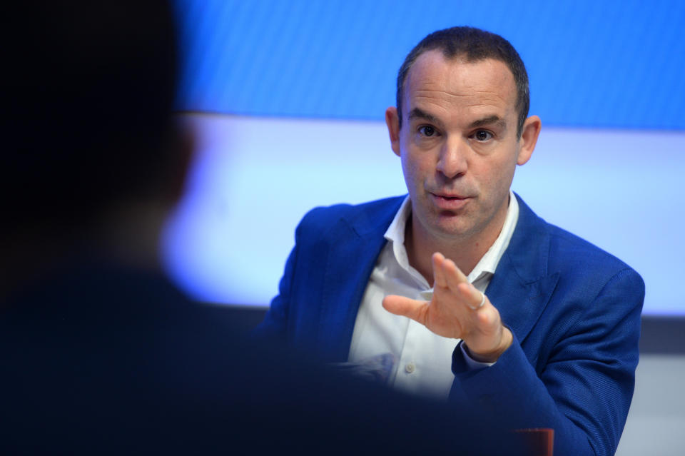 Money Saving Expert's Martin Lewis during a joint press conference with Facebook at the Facebook headquarters in London.