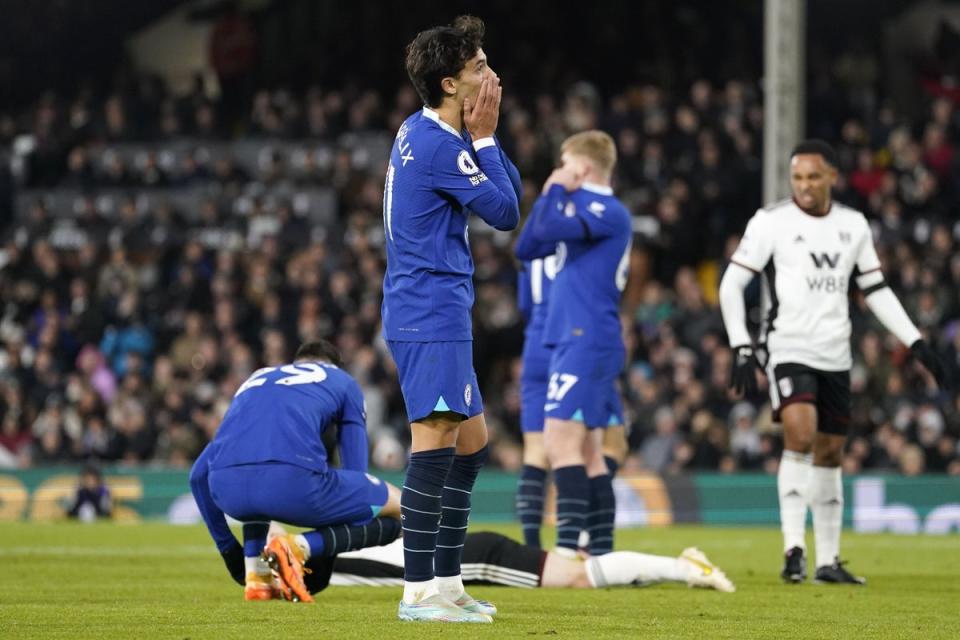 Joao Felix was sent off as Chelsea slipped to defeat (PA Wire)