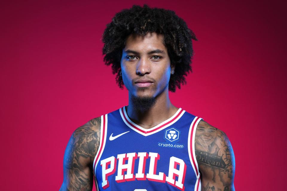 <p>Jesse D. Garrabrant/NBAE via Getty </p> Kelly Oubre Jr.