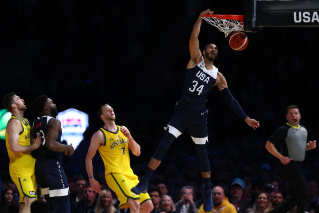 WATCH: Boston's Jayson Tatum working out in preparation for Tokyo