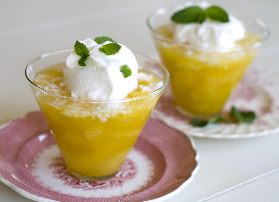 This Nov. 11, 2013 photo shows coconut orange ambrosia in Concord, N.H. (AP Photo/Matthew Mead)