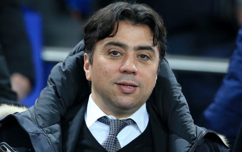 Kia Joorabchian at Goodison Park in 2018