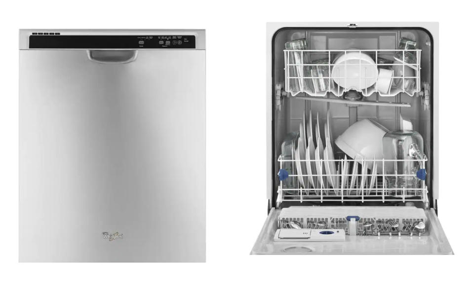 Get your utensils clean in this Whirlpool dishwasher.  (Photo: Home Depot)