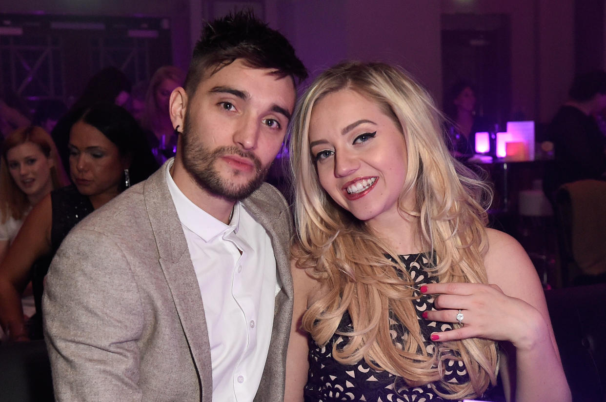 LONDON, ENGLAND - MAY 04:  Tom Parker and Kelsey Hardwick attend The London Cabaret Club launch party at The Bloomsbury Ballroom on May 4, 2016 in London, England.  (Photo by David M. Benett/Dave Benett / Getty Images for The London Cabaret Club )