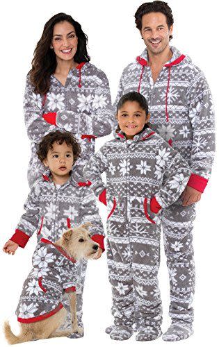 8) Pajamagram Hooded Fleece Matching Pajamas