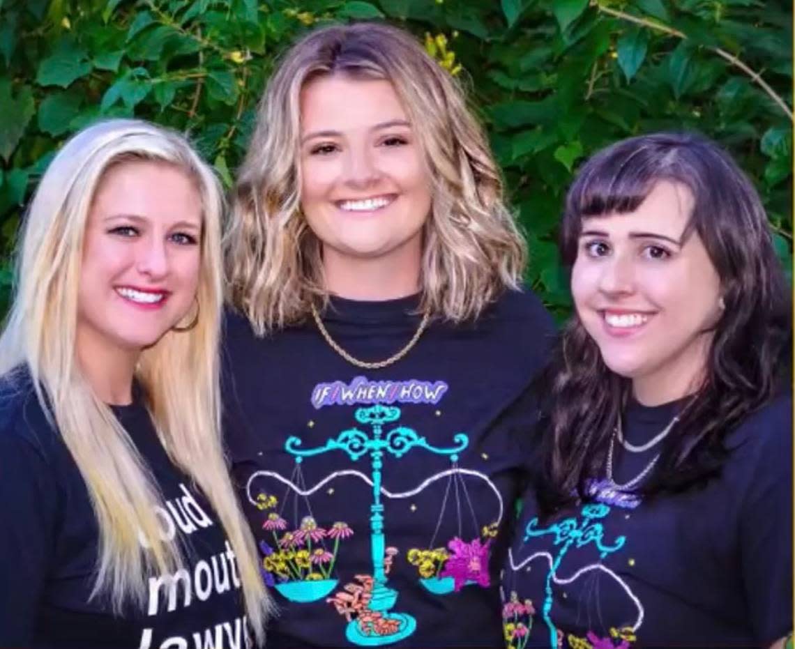 Madeline Watts, Juliana Grant and Emily Hensley-Dial started a chapter of IfWhenHow at the University of Kentucky law school to fight for reproductive justice in Kentucky.