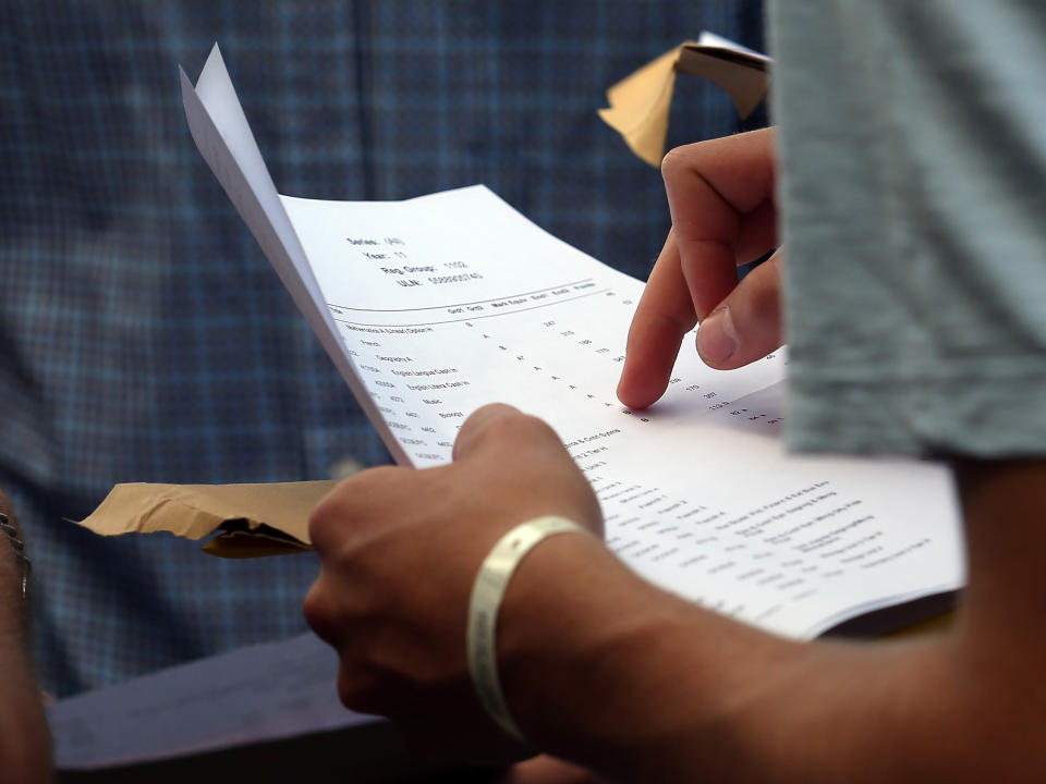 Thousands of GCSE candidates await their results on Thursday: AFP/Getty