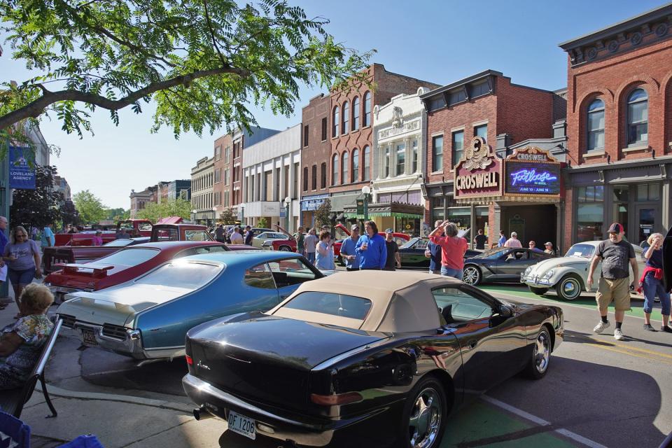 The June, 2022 First Fridays in downtown Adrian featured the first classic car cruise-in of the year, pictured. The October edition of First Fridays, happening today, will be the final car show of the year. The car show is sponsored by Nova's Soda Pop and Candy Shop.