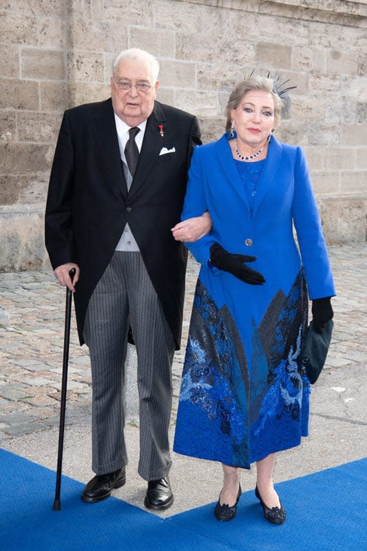 La princesa Diana de Orleans junto a su marido,  el duque Carlos de Württemberg