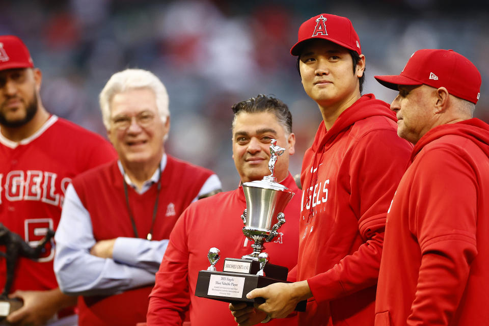 洛杉磯天使大谷翔平。（MLB Photo by Ronald Martinez/Getty Images）