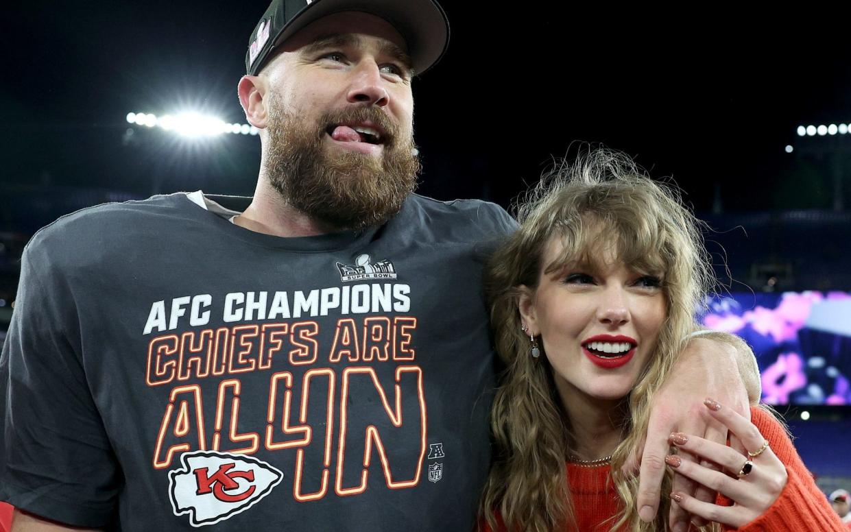 Travis Kelce with Taylor Swift