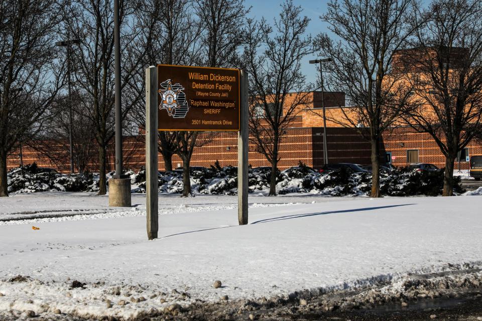 The William Dickerson Detention Facility in Detroit sits on the border of Hamtramck and is photographed on Saturday, Feb. 5, 2022.