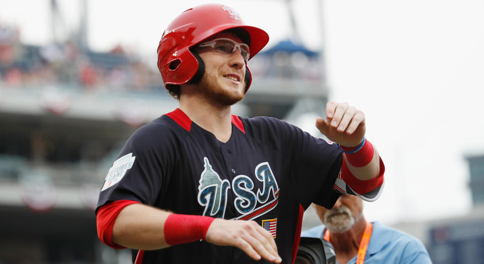 Danny Jansen has been called up to the Toronto Blue Jays. (Photo by Patrick McDermott/Getty Images)