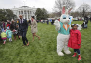 <p>Guests participate in activities during the annual White House Easter Egg Roll on the South Lawn of the White House in Washington, Monday, April 2, 2018. (Photo: Pablo Martinez Monsivais/AP) </p>