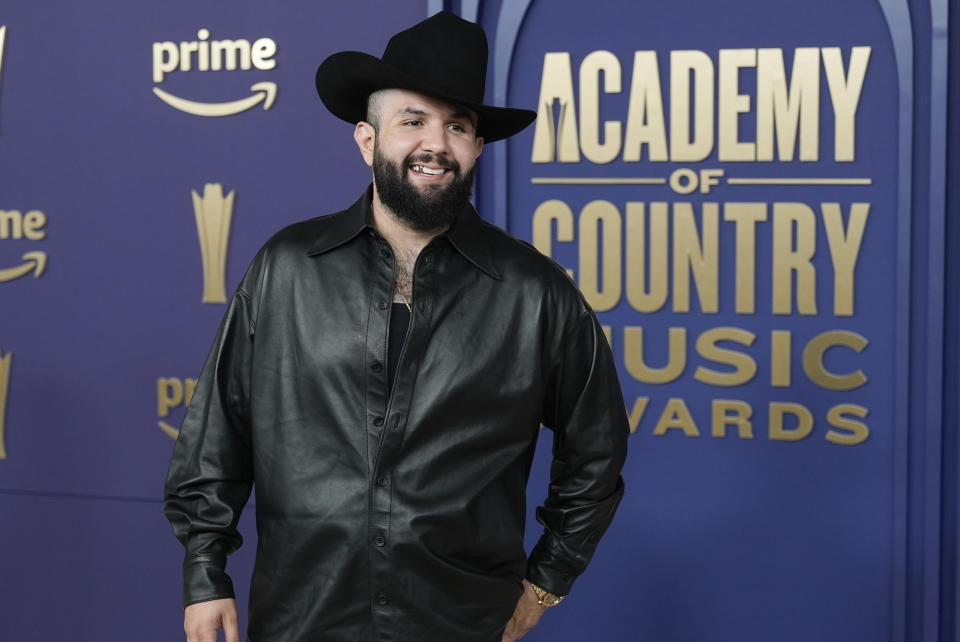 Carin Leon arrives at the 59th annual Academy of Country Music Awards on Thursday, May 16, 2024, at the Ford Center in Frisco, Texas. (AP Photo/LM Otero)