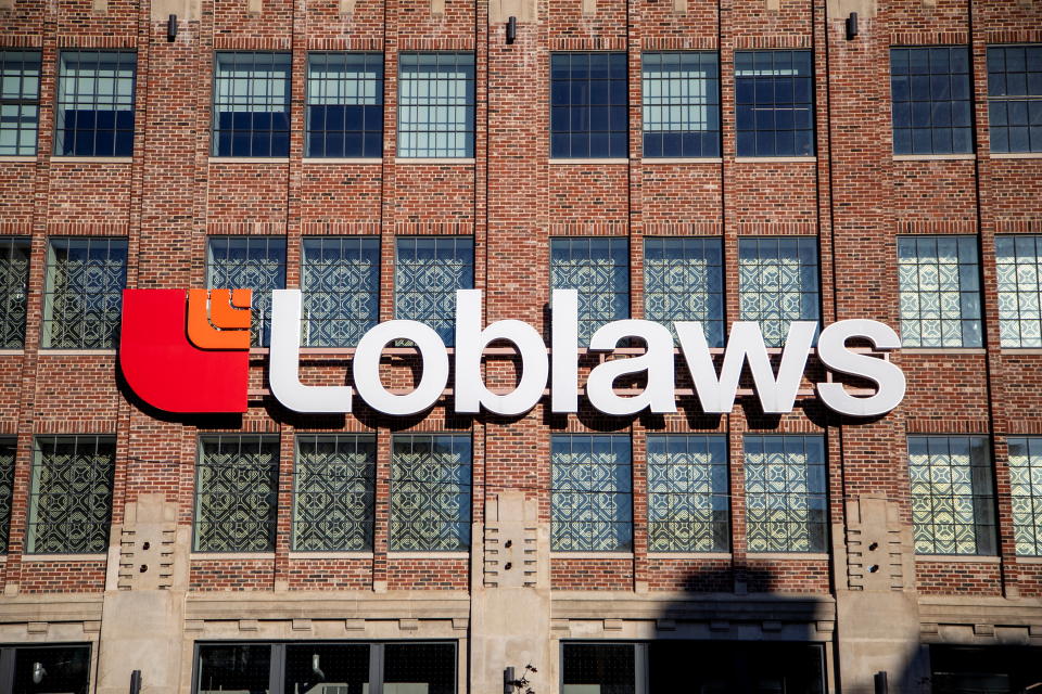 A sign for Loblaws in Toronto, Ontario, Canada December 13, 2021.  REUTERS/Carlos Osorio