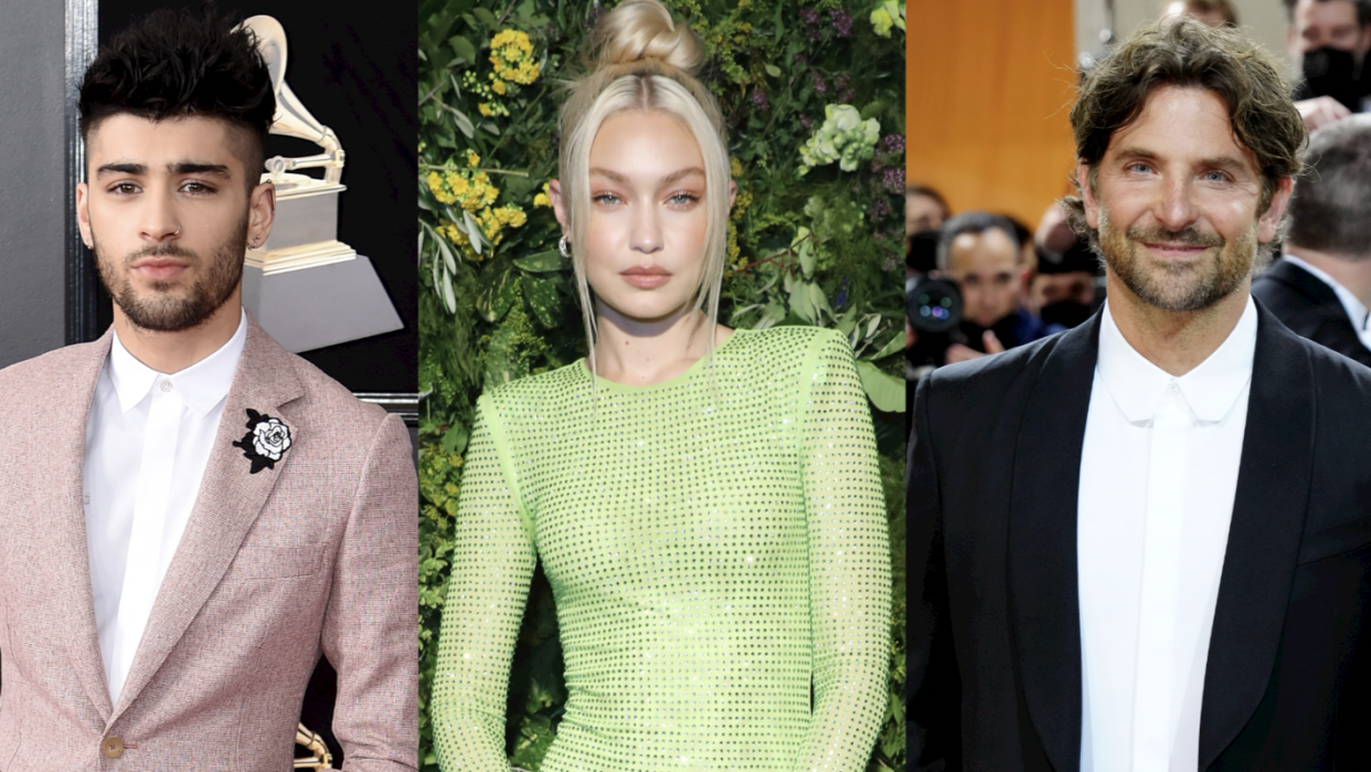 zayn malik, gigi hadid, bradley cooper