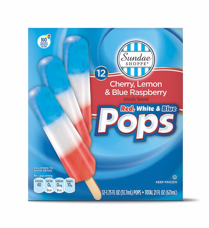 Sundae Shoppe Red White and Blue Pops