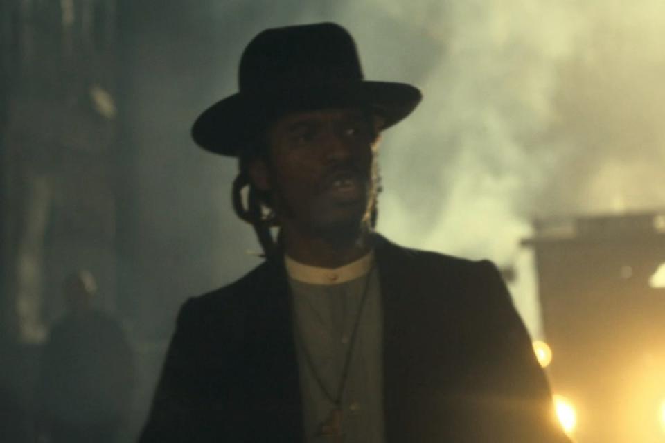 Benjamin Zephaniah in Peaky Blinders as street preacher Jeremiah ‘Jimmy’ Jesus (BBC / screengrab)