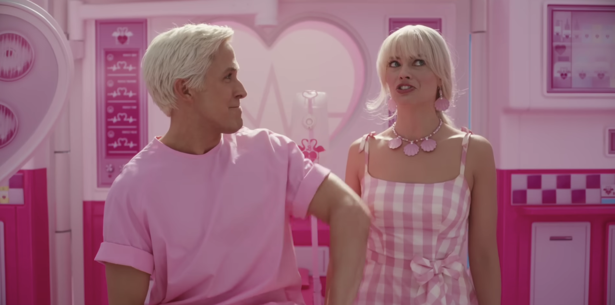 Ryan Gosling and Margot Robbie star as Ken and Barbie respectively in the film, Barbie. (PHOTO: Warner Bros. YouTube screenshot)