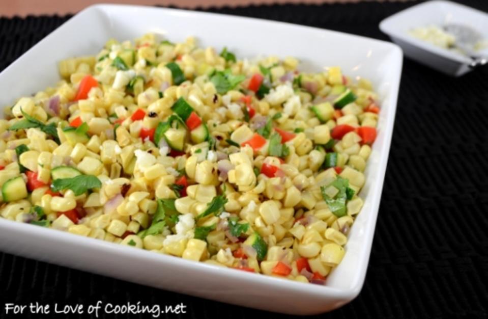 <p>For the Love of Cooking</p><p>This corn sauté paired very nicely with the stuffed poblanos and I thought it was delicious.</p><p><strong>Get the recipe: <a href="http://www.fortheloveofcooking.net/2015/04/corn-saute-with-zucchini-and-bell-pepper.html" rel="nofollow noopener" target="_blank" data-ylk="slk:Corn Sauté with Zucchini and Bell Pepper;elm:context_link;itc:0;sec:content-canvas" class="link ">Corn Sauté with Zucchini and Bell Pepper</a></strong></p>